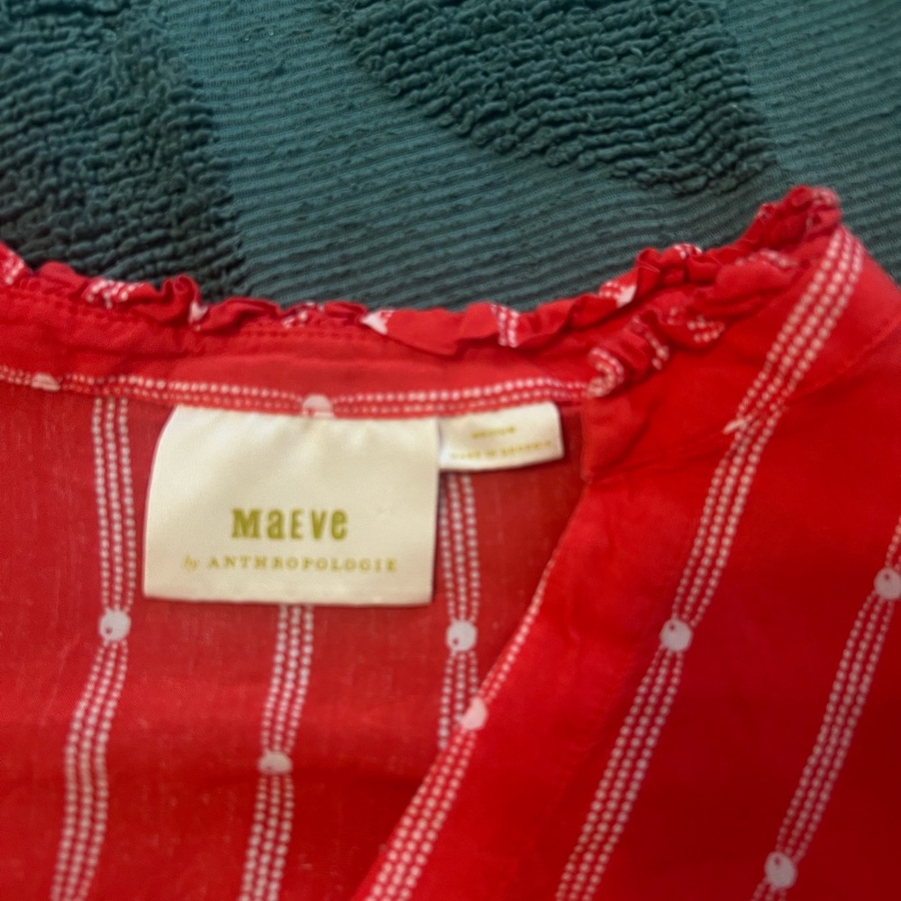 Maeve Averio Flutter-Sleeved Buttondown - Picture 3 of 5